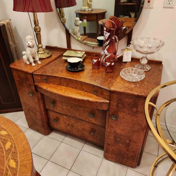 1930's Art Deco Vanity w Mirror - Image 2