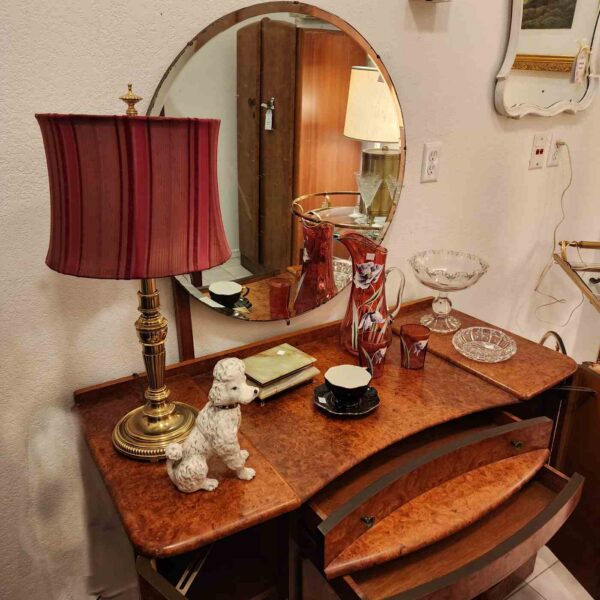 1930's Art Deco Vanity w Mirror - Image 6