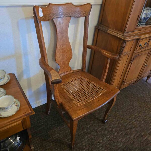 Oak Cane Vintage Chair