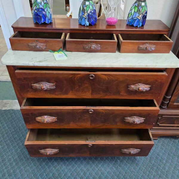 Vintage Marble Top Dresser - Image 2