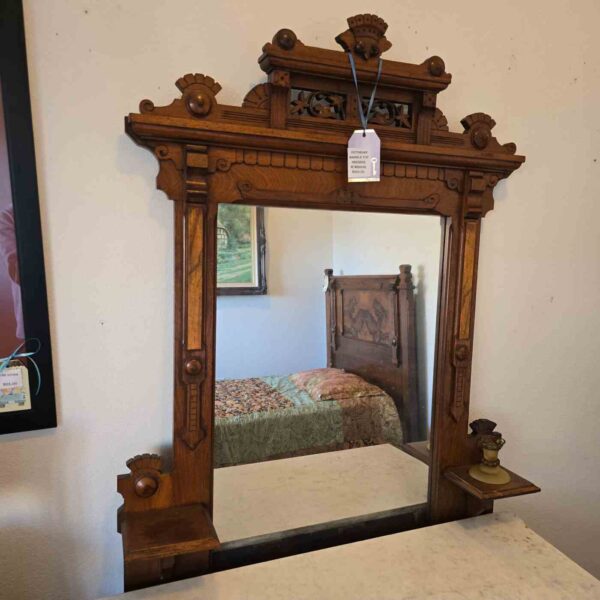 Victorian Marble Top Dresser with Mirror - Image 4