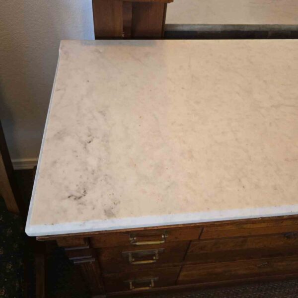 Victorian Marble Top Dresser with Mirror - Image 6