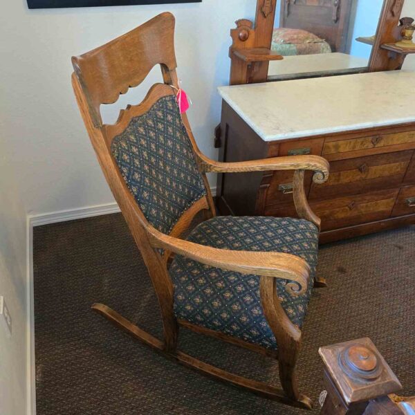 Vintage Oak Rocking Chair - Image 2