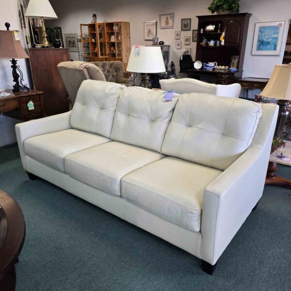 Ashley Furniture White Leather Blend Couch