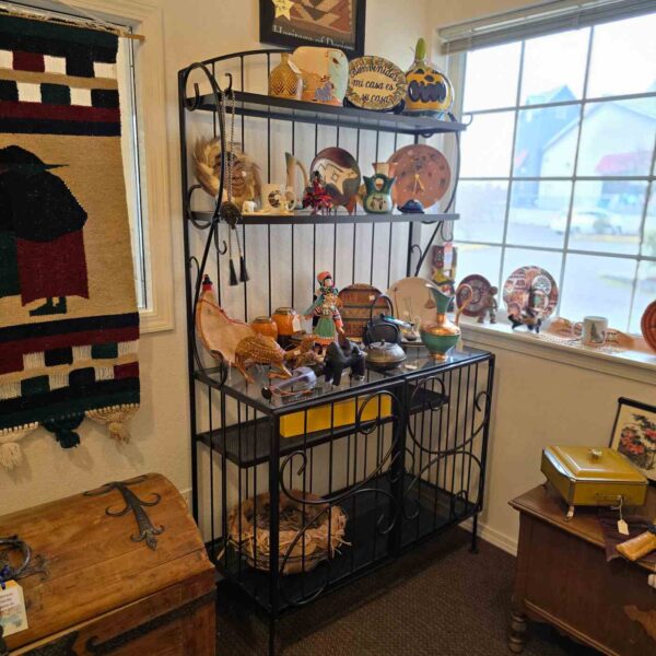 Large Baker's Rack with Glass Shelves