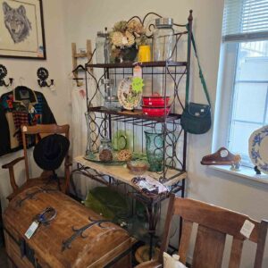 Iron Baker's Rack with Stone Shelf - ON SALE