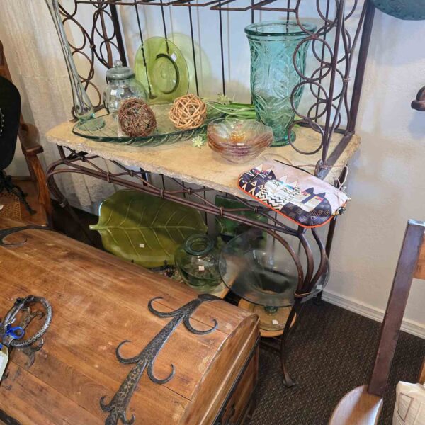 Iron Baker's Rack with Stone Shelf - ON SALE - Image 2