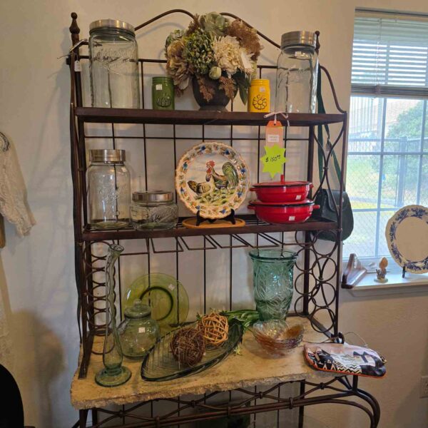 Iron Baker's Rack with Stone Shelf - ON SALE - Image 7