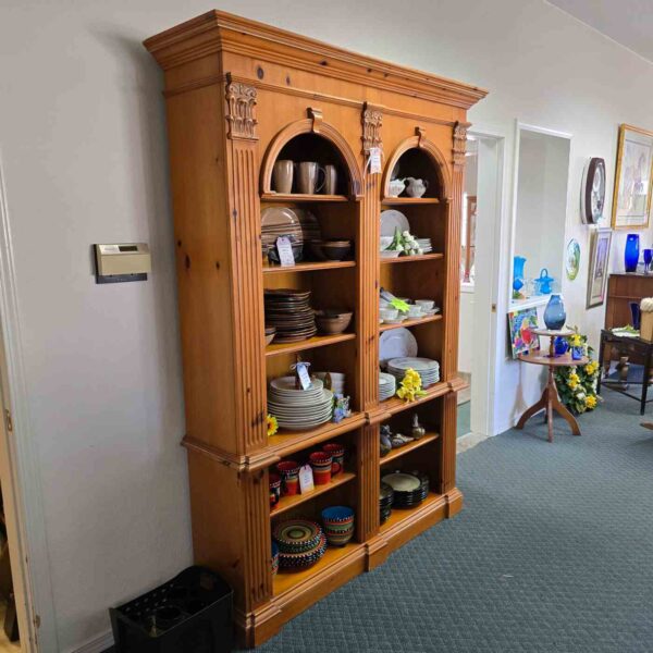 Double Arch Pine Bookcase - Image 3