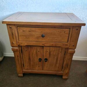 Mindi Wood End Table with Golden Oak Finish