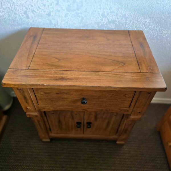 Mindi Wood End Table with Golden Oak Finish - Image 2