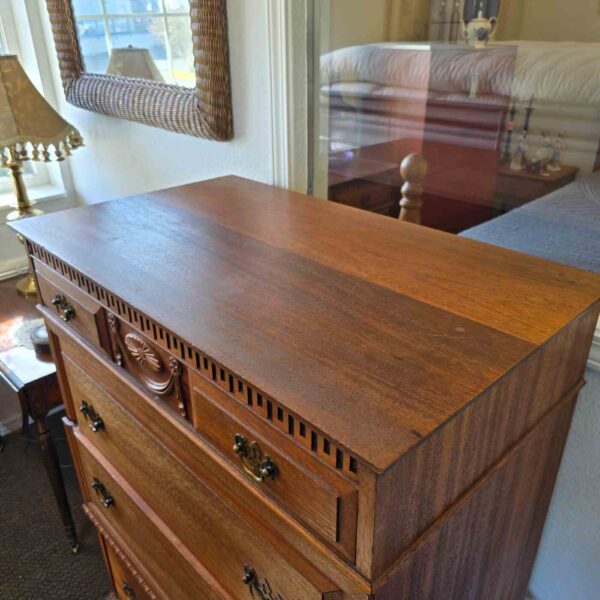 Vintage Tall Boy Dresser - Image 4