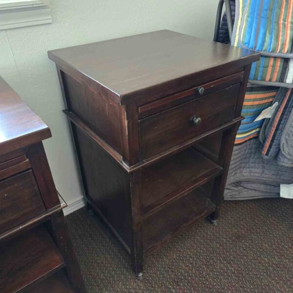 Mahogony Single Drawer End Table - Image 4
