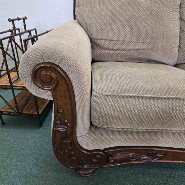 Tan Fabric Couch - Image 2