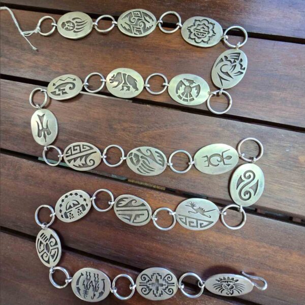 Navajo Signed Hopi Concho Belt Sterling Silver - Image 2