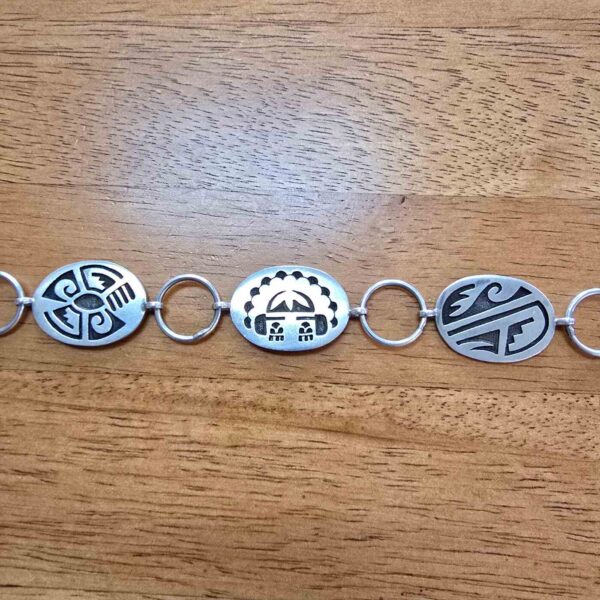 Navajo Signed Hopi Concho Belt Sterling Silver - Image 4