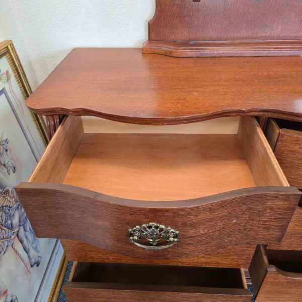 Oak Dresser with Mirror - Image 4
