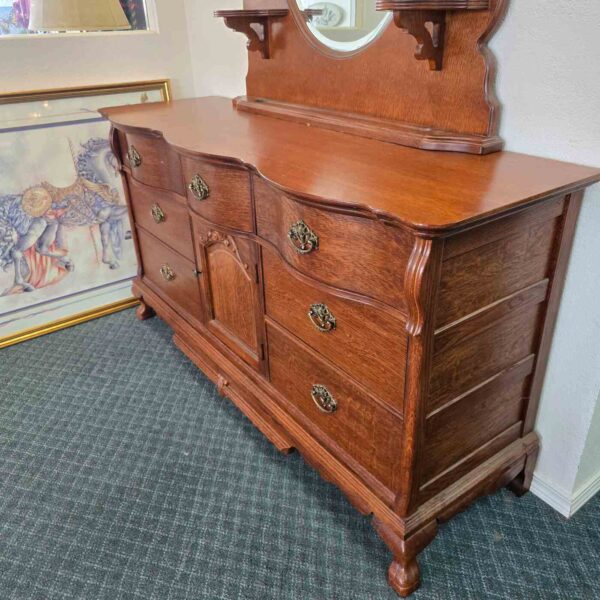 Oak Dresser with Mirror - Image 7