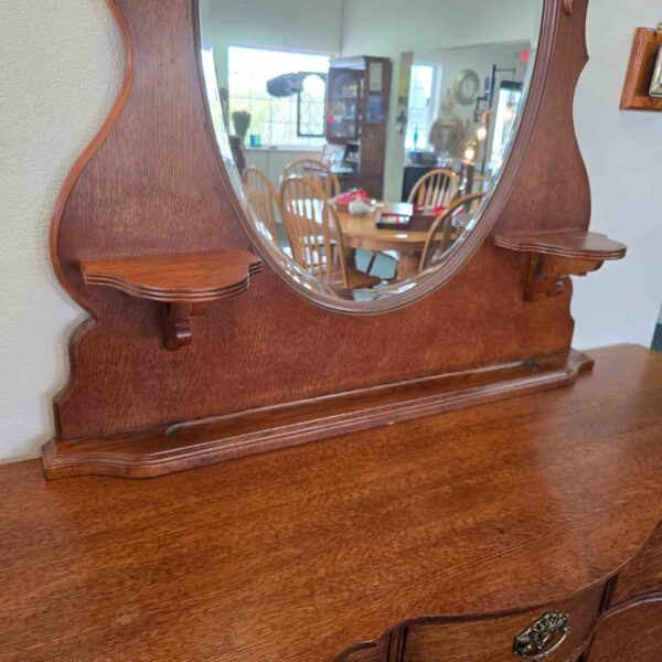 Oak Dresser with Mirror - Image 12