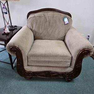 Tan Fabric Arm Chair