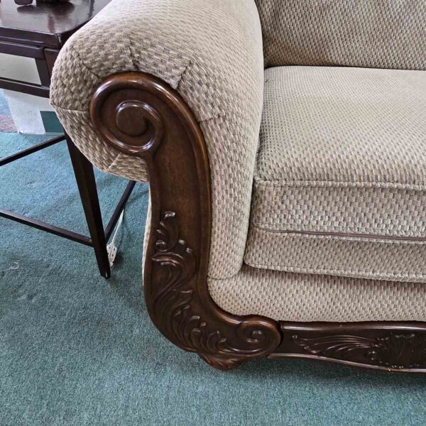 Tan Fabric Arm Chair - Image 3
