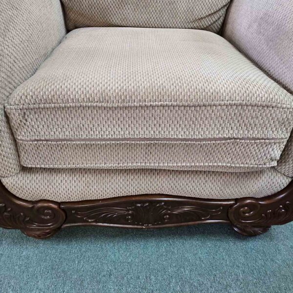 Tan Fabric Arm Chair - Image 4