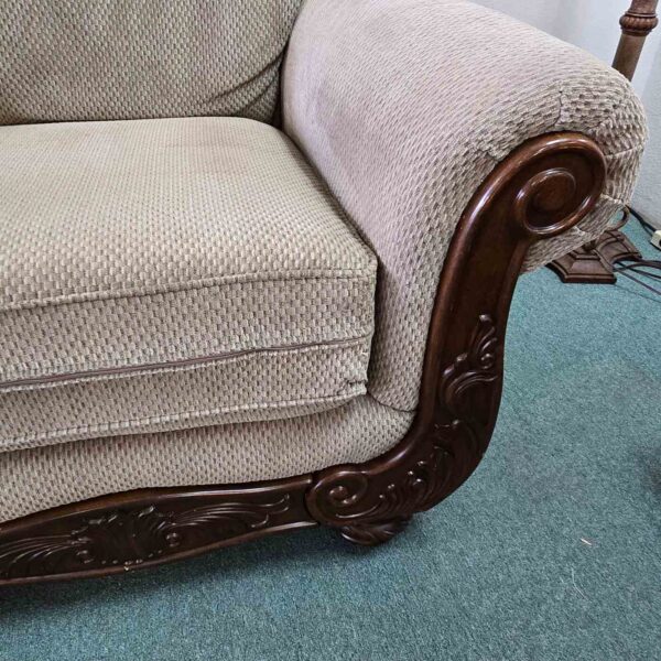Tan Fabric Arm Chair - Image 5