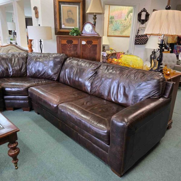 Ashley Furniture Leather Sectional Couch - Image 4