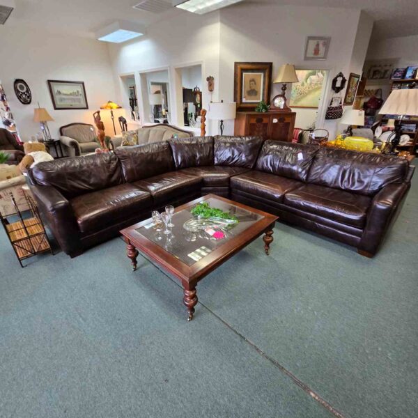 Ashley Furniture Leather Sectional Couch - Image 5