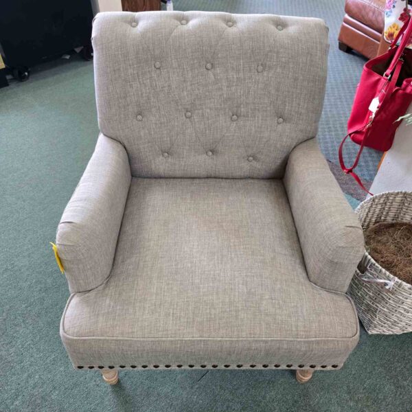 Grey Fabric Chair - Image 2