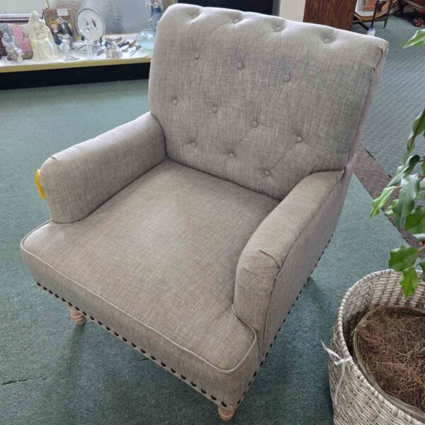 Grey Fabric Chair - Image 3