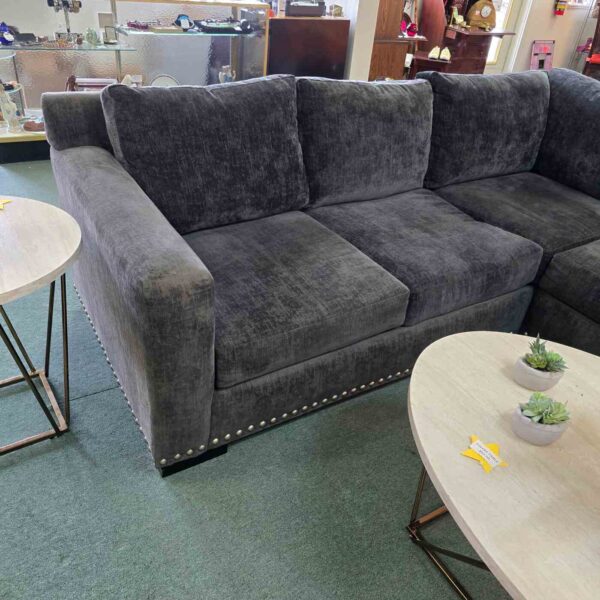 Grey Fabric Sectional Sofa - Image 2