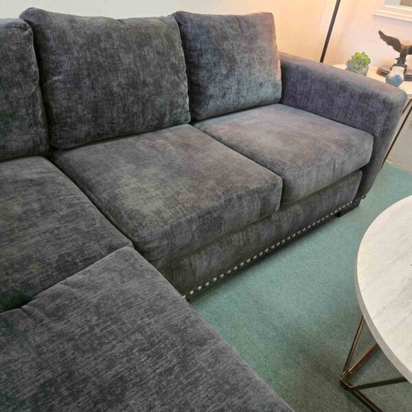 Grey Fabric Sectional Sofa - Image 3