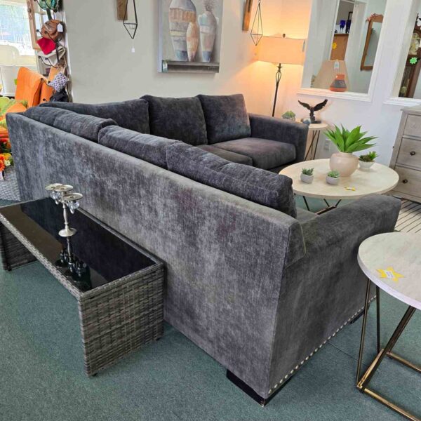 Grey Fabric Sectional Sofa - Image 4