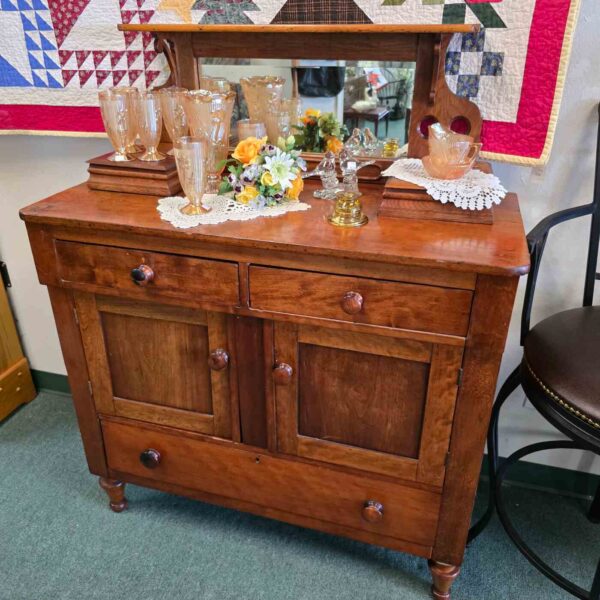 Vintage Solid Wood Sideboard - Image 4