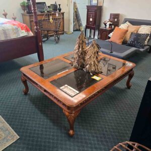 Wood and Glass Coffee Table