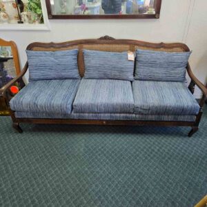 Wicker and Wood Couch