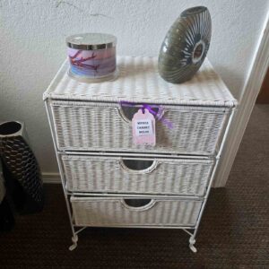 White Wicker Cabinet
